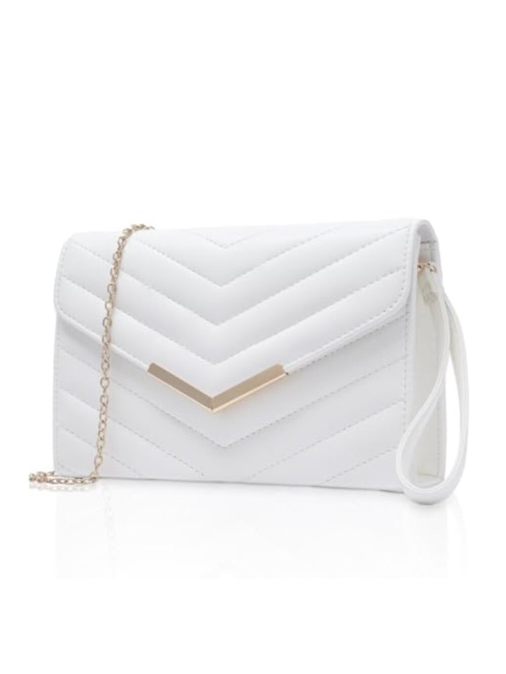 Quilted PU Leather Evening Clutch Crossbody Vegan Purse